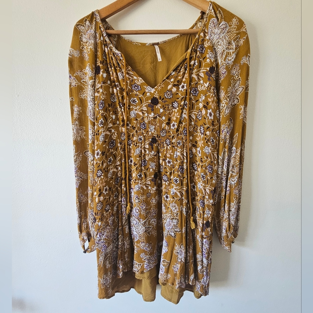 Free people floral mini dress